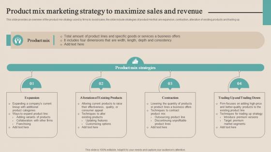 Product Mix Marketing Strategy To Maximize Optimizing Functional Level Strategy SS V