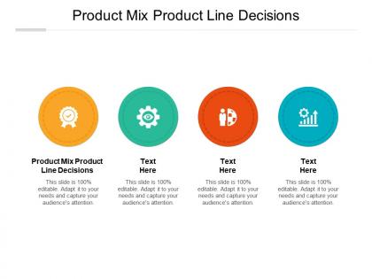 Product mix product line decisions ppt powerpoint presentation professional deck cpb