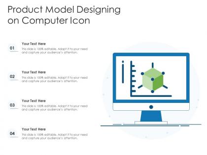 Product model designing on computer icon