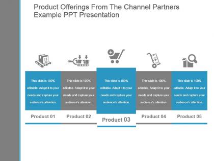Product offerings from the channel partners example ppt presentation