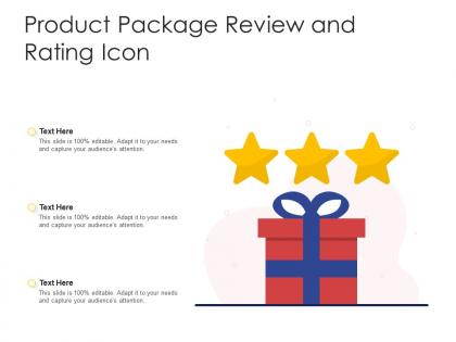 Product package review and rating icon