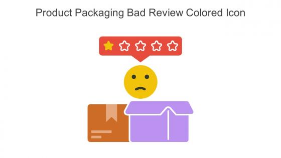 Product Packaging Bad Review Colored Icon In Powerpoint Pptx Png And Editable Eps Format