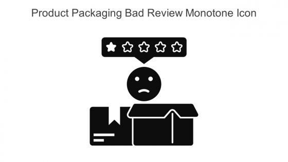Product Packaging Bad Review Monotone Icon In Powerpoint Pptx Png And Editable Eps Format