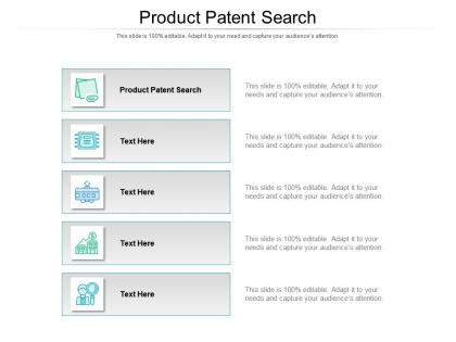 Product patent search ppt powerpoint presentation outline structure cpb