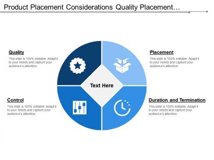 Product placement considerations quality placement control duration