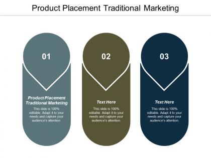 Product placement traditional marketing ppt powerpoint presentation show format cpb