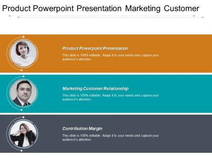 Product powerpoint presentation marketing customer relationship contribution margin cpb