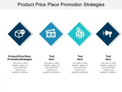 Product price place promotion strategies ppt powerpoint presentation styles show cpb