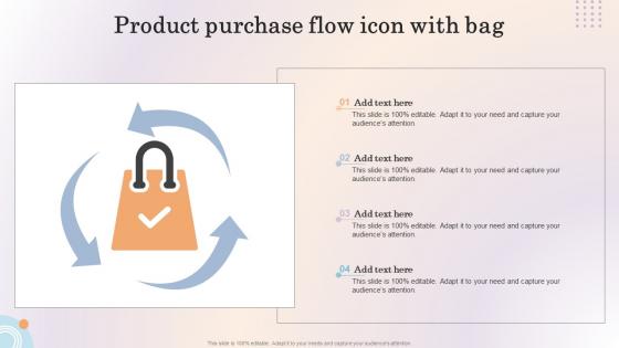 Product Purchase Flow Icon With Bag