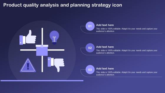 Product Quality Analysis And Planning Strategy Icon