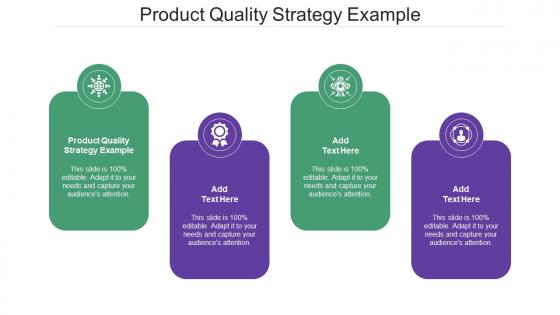 Product Quality Strategy Example Ppt Powerpoint Presentation Outline Background Cpb