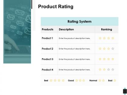 Product rating description ranking ppt powerpoint presentation outline portfolio