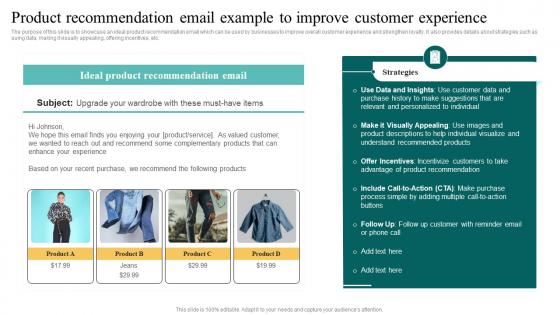Product Recommendation Email Example Complete Introduction To Database MKT SS V