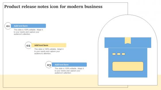 Product Release Notes Icon For Modern Business