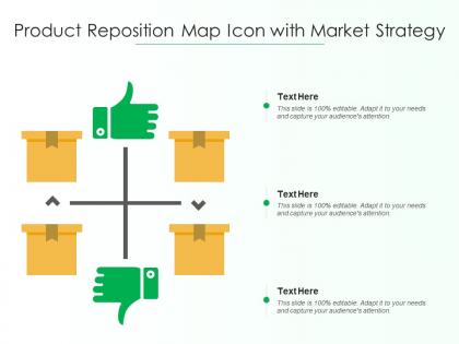 Product reposition map icon with market strategy
