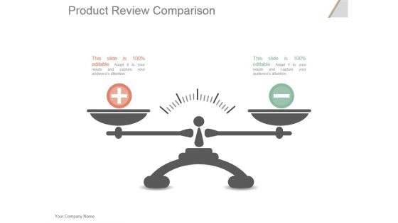 Product review comparison powerpoint slide designs download