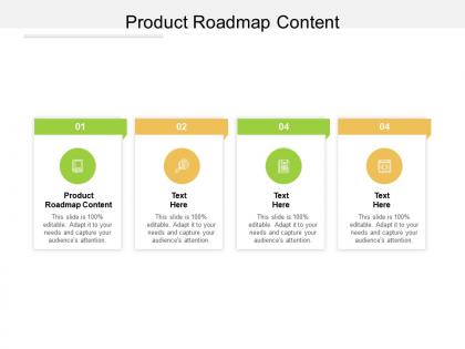 Product roadmap content ppt powerpoint presentation ideas demonstration cpb