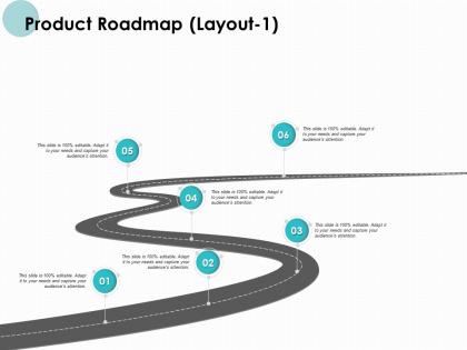 Product roadmap layout timeline k321 powerpoint presentation themes