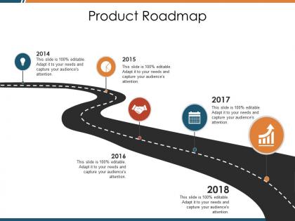 Product roadmap ppt visual aids pictures
