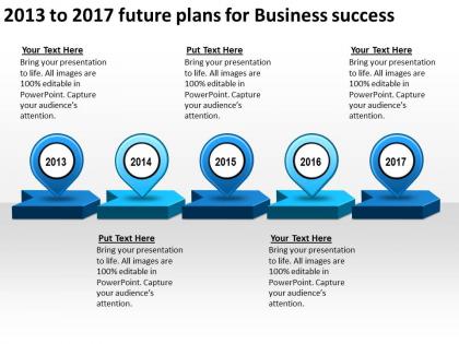Product roadmap timeline 2013 to 2017 future plans for business success powerpoint templates slides