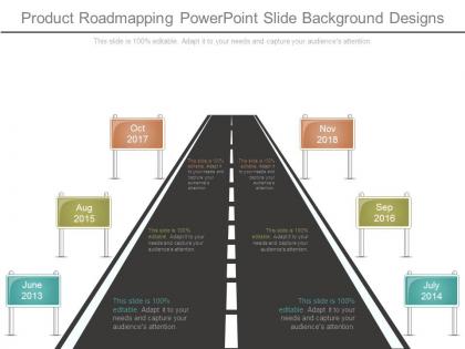 Product roadmapping powerpoint slide background designs