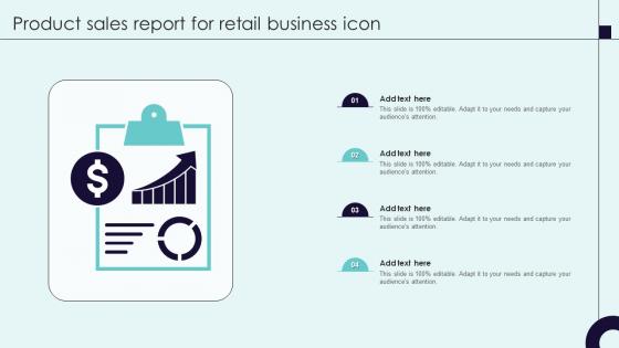 Product Sales Report For Retail Business Icon