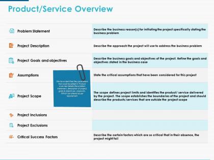 Product service overview ppt powerpoint presentation icon graphics download