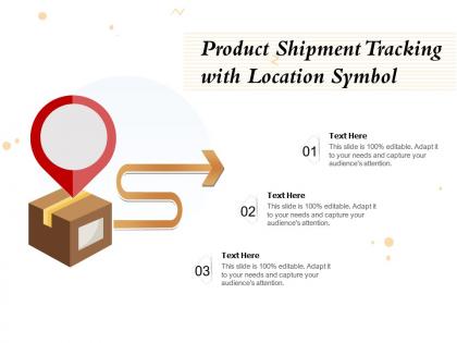Product shipment tracking with location symbol