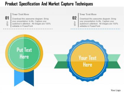 Product specification and market capture techniques flat powerpoint design