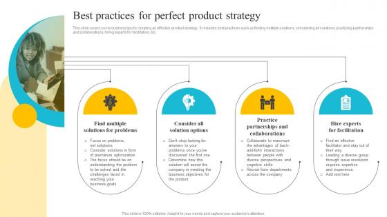 Product Strategy A Guide To Core Concepts Best Practices For Perfect Product Strategy SS V