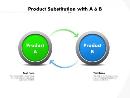 Product substitution with a and b