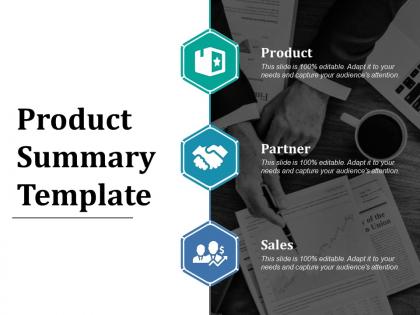 Product summary template