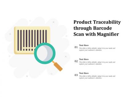 Product traceability through barcode scan with magnifier