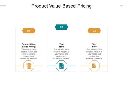 Product value based pricing ppt powerpoint presentation summary structure cpb