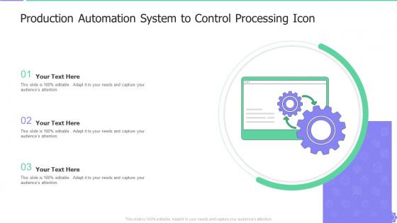 Production Automation System To Control Processing Icon