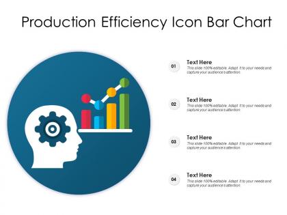 Production efficiency icon bar chart