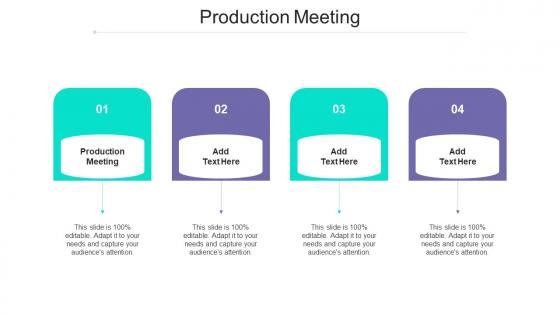 Production Meeting Ppt Powerpoint Presentation Ideas Sample Cpb
