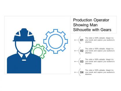 Production operator showing man silhouette with gears