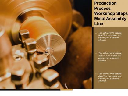 Production process workshop steps metal assembly line