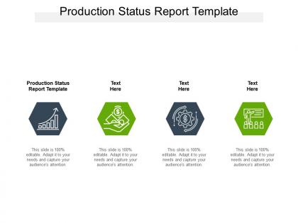 Production status report template ppt powerpoint presentation outline designs download cpb