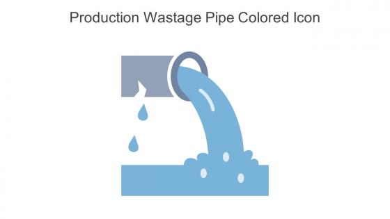 Production Wastage Pipe Colored Icon In Powerpoint Pptx Png And Editable Eps Format