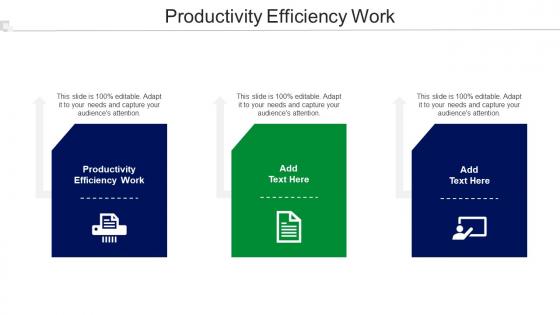 Productivity Efficiency Work Ppt Powerpoint Presentation Guidelines Cpb