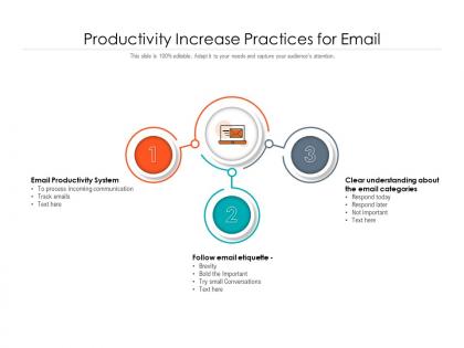 Productivity increase practices for email