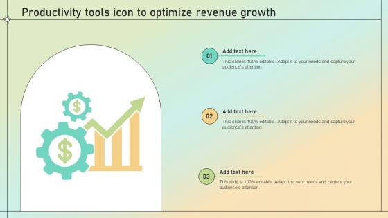 Productivity Tools Icon To Optimize Revenue Growth