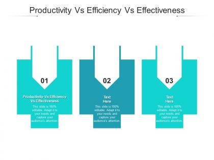 Productivity vs efficiency vs effectiveness ppt powerpoint presentation layouts pictures cpb