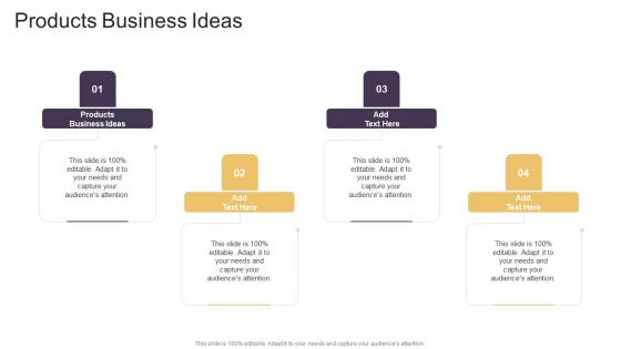 Products Business Ideas In Powerpoint And Google Slides Cpb
