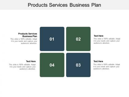 Products services business plan ppt powerpoint presentation summary images cpb