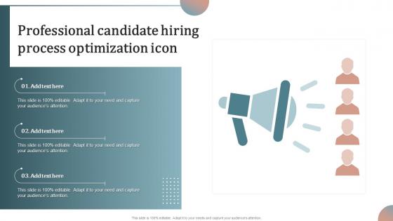 Professional Candidate Hiring Process Optimization Icon