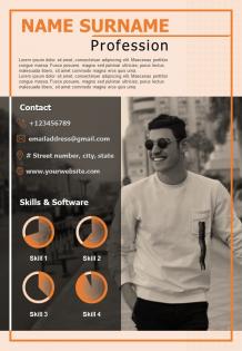 Professional cv sample template with hobbies and references