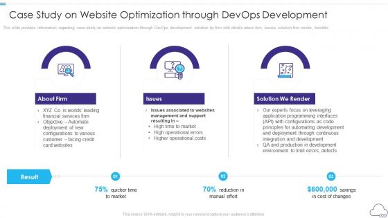Professional devops services proposal it case study on website optimization